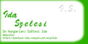 ida szelesi business card